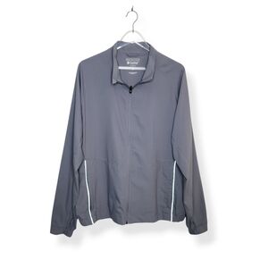 Coolibar Men's Outpace Sport Jacket Gray Full Zip Size XL
